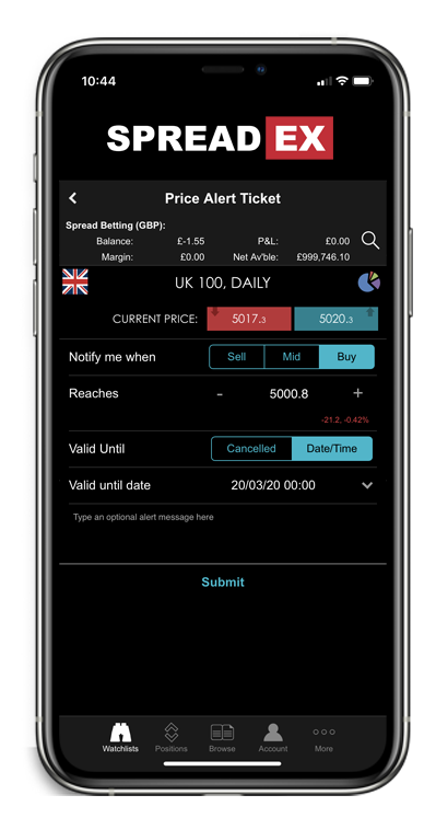 Spredex fins iPhone 11 with alert ticket March 2020